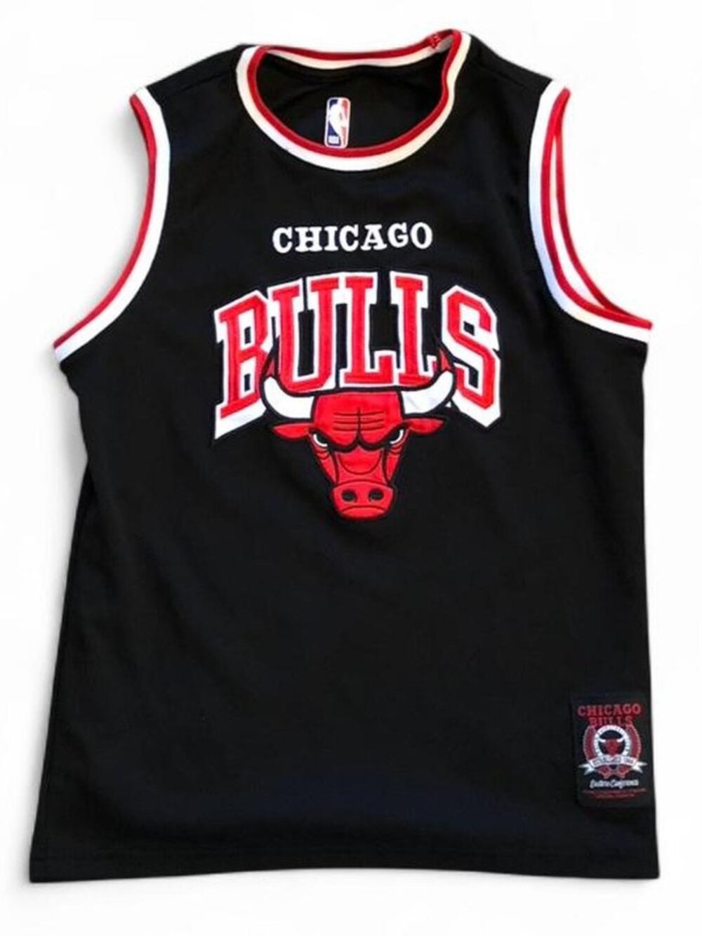 Chicago Bulls NBA Jersey Boys 10-12 Black Red Y2K Streetwear Basketball